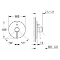 Смеситель для ванны с душем Grohe Atrio 19459001 - миниатюра фото 2