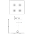 Потолочная душевая головка GESSI Rilievo 250x250 мм, цвет Nero XL (1/2) (59155#299) - миниатюра фото 2