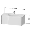 Тумба подвесная Duravit XViu 400x1010x480 мм для раковины 233610, 1 ящик, белый глянцевый/champagne matt (XV40270B122) - миниатюра фото 2