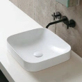 Накладная раковина AZZURRA ELEGANCE 45×40 см без отверстия, белая - миниатюра фото 1
