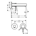 Смеситель для раковины Hansgrohe Finoris настенный, черный матовый (76051670) - миниатюра фото 2