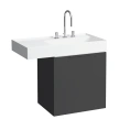 Тумба под раковину Laufen Kartell с выдвижным ящиком, глянцевый черный (4.0755.1.033.633.1) - миниатюра фото 1