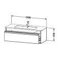 Раковина Duravit ME by Starck для мебели 123×49 см Белый (2336120000) - миниатюра фото 5