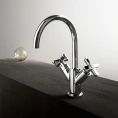 Смеситель для раковины Fantini Icona Classic с нажимным донным клапаном, хром (53 02 R056F) - миниатюра фото 1