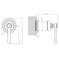 Смеситель GESSI VENTI20: Однорычажный встраиваемый для раковины в цвете Brushed Nickel (65131#149) - миниатюра фото 2