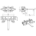 Встраиваемый смеситель Gessi Eleganza для раковины на 3 отверстия, хром (46090#031) - миниатюра фото 2
