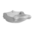 Раковина AZZURRA JUBILAEUM со спинкой 50x35 см без отверстия под смеситель, белая - миниатюра фото 2