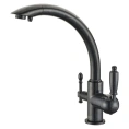 Смеситель для кухни Zorg Clean Water ZR 314: черный металл - миниатюра фото 1