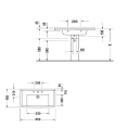 Раковина Duravit Starck 3 двойная 1300x485 мм с двумя отверстиями под смеситель и переливом, белый (865160000) - миниатюра фото 11