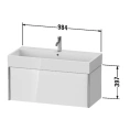 Подвесная тумба Duravit XViu 397x984x454 мм для раковины, белый глянцевый/champagne matt (XV42370B122) - миниатюра фото 2