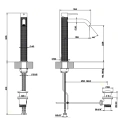 Смеситель для раковины GESSI 316 высокий с донным клапаном, цвет steel brushed (54403#239) - миниатюра фото 2