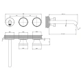 Смеситель для раковины GESSI Origini встраиваемый с изливом на 3 отверстия, цвет Finox Brushed Nickel (66090#149) - миниатюра фото 2