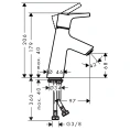 Смеситель для раковины Hansgrohe Talis S 80, хром (72012000) - миниатюра фото 2