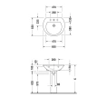 Раковина Duravit Darling New 650x550 мм с отверстием под смеситель (2621650000) - миниатюра фото 4