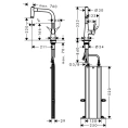 Кухонный смеситель Hansgrohe Metris M71 однорычажный с выдвижным душем, хром (73801000) - миниатюра фото 2