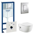 Комплект инсталляции GROHE Rapid SL 4 в 1 с унитазом Roca Meridian и сиденьем с микролифтом — всё необходимое для современного санузла - миниатюра фото 1