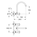 Смеситель для кухни Grohe Costa 31191000: однорычажный с выдвижным изливом - миниатюра фото 3