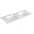 Раковина двойная SIMAS WAVE 120x50 см, белая, для врезки в столешницу - миниатюра фото 1