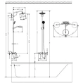 Душевая система HG Croma Showerpipe с термостатом: верхний душ, ручной душ и излив в комплекте (27223000) - миниатюра фото 2