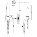 Гигиенический душ GESSI Rilievo настенный, 1/2, цвет Nero, размер XL (59153#299) - миниатюра фото 2