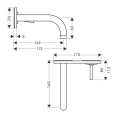 Смеситель для раковины AX Uno с покрытием шлифованное золото (38112250) - миниатюра фото 2