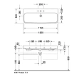 Раковина Duravit Happy D2 накладная белая 1200x505 мм с отверстием под смеситель (2318120000) - миниатюра фото 2