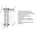 Биметаллический радиатор RIFAR Monolit Ventil 500 9 секций НП левое - миниатюра фото 3