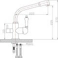 Смеситель для кухни Zorg ZR 319 YF-33 BR: Латунный, коричневый - миниатюра фото 2