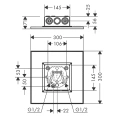 Потолочный душ AX ShowerSolution 300x300 мм, матовое золото (35317250) - миниатюра фото 2
