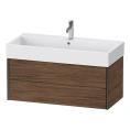 Подвесная тумба Duravit XViu для раковины 235010, 2 ящика, цвет walnut dark/черный матовый (XV43370B221) - миниатюра фото 1