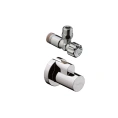 Элегантный угловой смеситель Hansgrohe с декоративной накладкой в хроме (13954000) - миниатюра фото 1