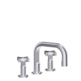 Смеситель для мойки GESSI INCISO на 3 отверстия с донным клапаном в отделке Finox Brushed Nickel (58111#149) - миниатюра фото 1