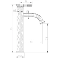 Смеситель Lemark Jasmine LM6609ORB для раковины с золотым покрытием - миниатюра фото 1