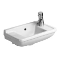 Белая подвесная раковина Duravit Starck 3 500x260 мм с переливом и отверстием слева (751500009) - миниатюра фото 1