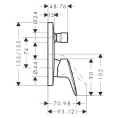 Смеситель для ванны с душем Hansgrohe Logis 71405000 - миниатюра фото 2