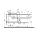 Тумба подвесная Duravit Happy D.2 Plus 408x1600x550 мм, 4 ящика, цвет stone grey satin matt (HP4963R9292) - миниатюра фото 2