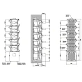 Встраиваемый термостат Gessi Rettangolo с 5 выходами, подключение 3/4, хром (43220#031) - миниатюра фото 2