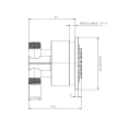 Настенная поворотная самоочищающаяся форсунка Bossini CUBIC-REG 100x100 мм, хром (I00198.030) - миниатюра фото 2