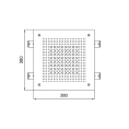 Душевая лейка Almar потолочная встраиваемая 380x380 мм, 2 режима, нержавеющая сталь (E044282.MS) - миниатюра фото 2