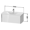 Раковина Duravit P3 Comforts для мебели 1050x500 мм, белая, с отверстием под смеситель (2332100000) - миниатюра фото 4