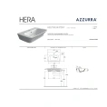 Подвесная раковина Azzurra Hera 63×43×14,5 см белая с отверстием под смеситель - миниатюра фото 2