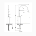 Смеситель для раковины Gessi Goccia высокий, хром (33609#031) - миниатюра фото 2