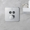 Термостатический смеситель для душа AX ShowerSelect встраиваемый, хром, 2 выхода (36707000) - миниатюра фото 1