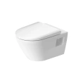 Унитаз подвесной Duravit D-Neo безободковый белый с сиденьем (2578090000+0021690000)) - миниатюра фото 1