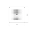 Верхний душ BOSSINI PARIS-CUBE 300x300 мм с настенным кронштейном 28x400 мм, хром (H77603.030) - миниатюра фото 2