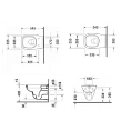 Подвесной унитаз Duravit D-Code Rimless с сиденьем автозакрывания (257009+006739) ) - миниатюра фото 2