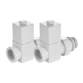 Набор дизайн-вентилей Royal Thermo CUBE 1/2 белый, RTE 56.0005, НС-1422574 - миниатюра фото 2