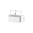 Тумбочка подвесная Duravit D-Neo Compact 440x372x810, 1 ящик, Black Oak (DE426901616) - миниатюра фото 2