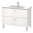 Тумба напольная под раковину Duravit Brioso 1020x479x683 мм, 2 выдвижных ящика, белый глянцевый (арт. 233610) (BR440302222) - миниатюра фото 1