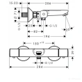 Термостат для ванны Hansgrohe Ecostat Universal с изливом 194 мм (13123000) - миниатюра фото 2